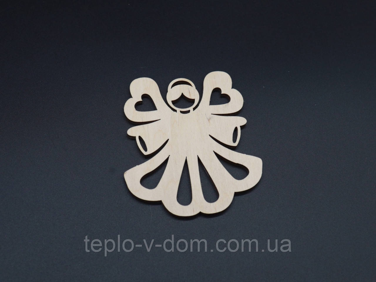 Дерев'яна новорічна заготовка під розпис. Ангелок. Фанера. 9х8см