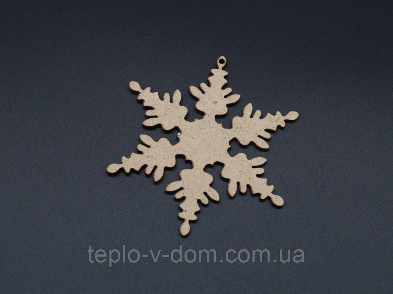 Дерев'яна новорічна заготовка під розпис. Сніжинка. ДВП. 9см
