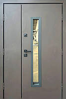 Входная дверь Форт-М Трио Браун 1200 RAL 8019 дуб темный уличная+терморазрыв