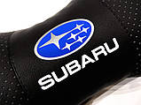 Подушка на підголовник в авто з логотипом Subaru 1 шт, фото 3