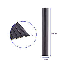 Рейка декоративна WPC стінова 3000х150х9мм Графіт SW-00001871, фото 3