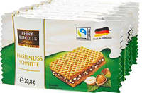 Вафли с ореховым кремом Feiny Biscuits Haselnuss Schnitte 20.8 г (74226)