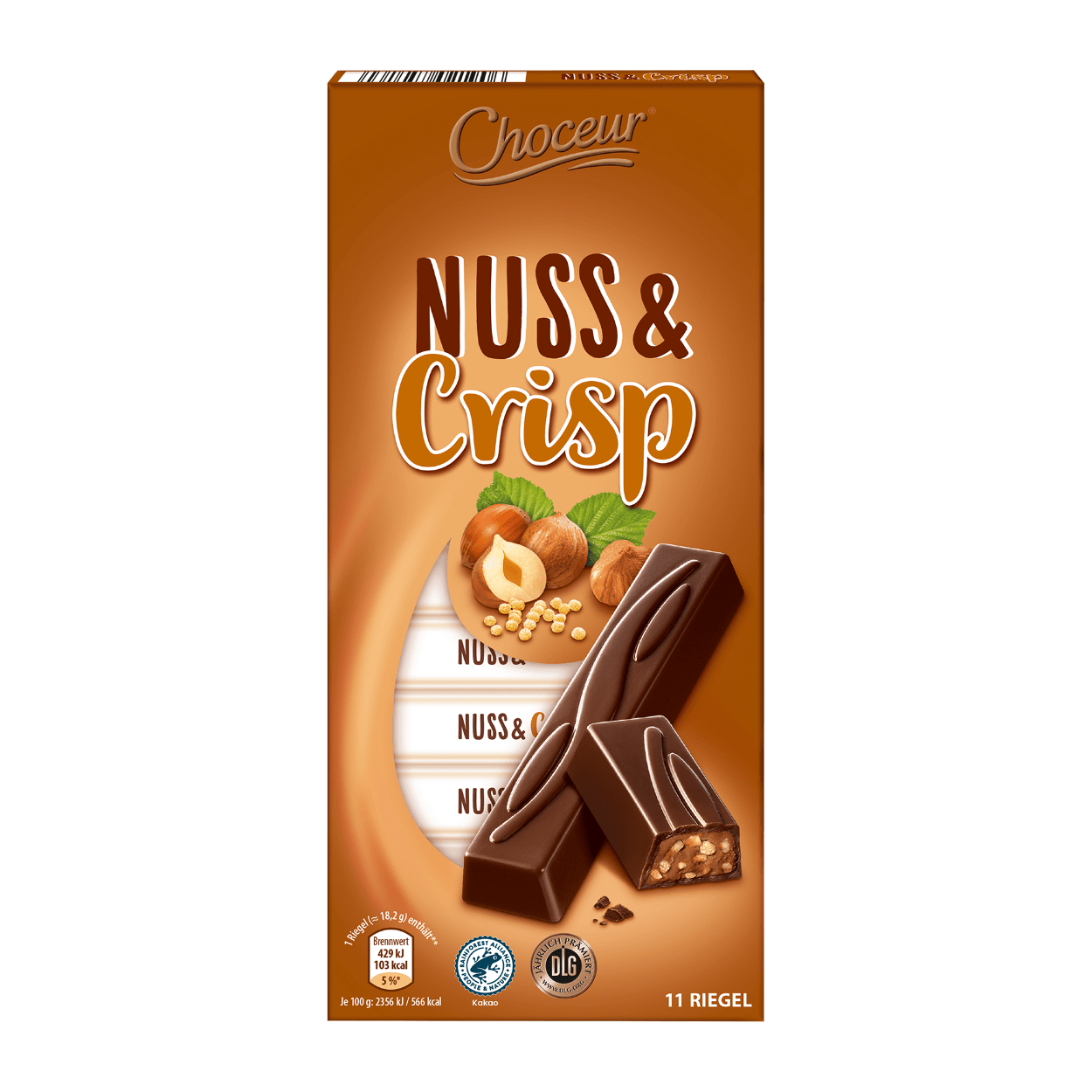 Молочний шоколад Chateau Nuss & Crisp, 200 g.