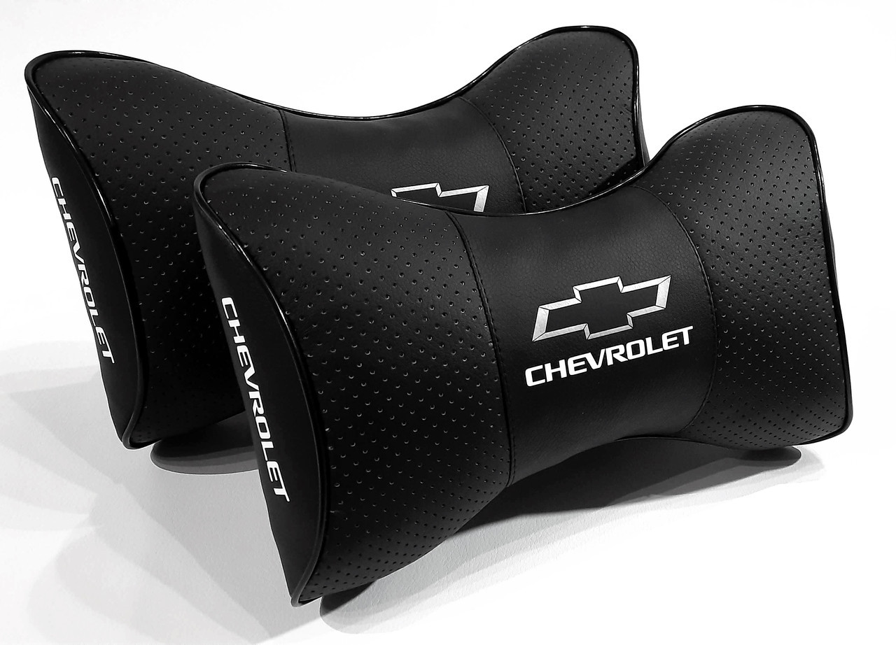Подушка на підголовник в авто з логотипом Chevrolet 1 шт, фото 1