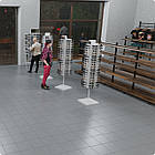 Стійка MONO-1615 D16,0 150 місць, біла. Торговий стенд під окуляри розкладний, кругла труба, фото 3