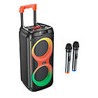 Акустика-караоке HOCO Leader 75W wireless dual-mic outdoor BT speaker HA7 |BT5.0/USB/AUX/TF, 75W, TWS, 7h|, фото 3