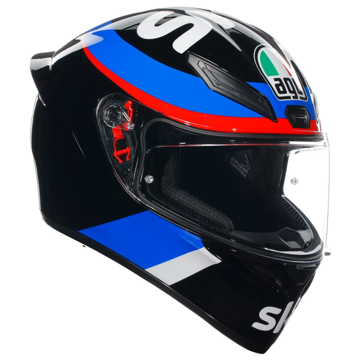 МОТОШОЛОМ ЗАКРИТИЙ AGV K1 S - VR46 SKY RACING TEAM BLACK/RED, фото 1