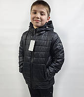 Демісезонна чорна куртка для хлопчика підлітка на 9,10,13,14 років