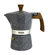 Гейзерна кавоварка турка MAGIO MG-1010 кавник гейзерного типу на 3 порції еспресо 150 мл