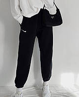 Жіночі стильні штани-джогери з логотипом тканина: двонитка Мод 1409