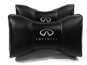 Подушка на підголовник в авто з логотипом Infiniti 1 шт