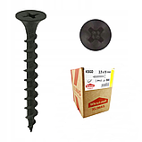 Шуруп саморіз 4,2х70мм Wkret-met KSGD по дереву гострий для гіпсокартону фосфатний чорний упаковка 250 штук, фото 3