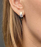 Срібні сережки з золотими напайками 1328.10, фото 2