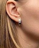 Срібні сережки з золотими напайками 1328.10, фото 3