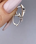 Срібні сережки з золотими напайками 1328.10, фото 4