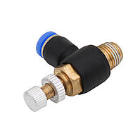 Дросель пневматичний цанговий SL8-01 (фітинг), для трубки 8 мм з різьбою 1/8"