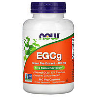 Экстракт зеленого чая Now Foods (Green Tea Extract EGCg) 400 мг 180 капсул