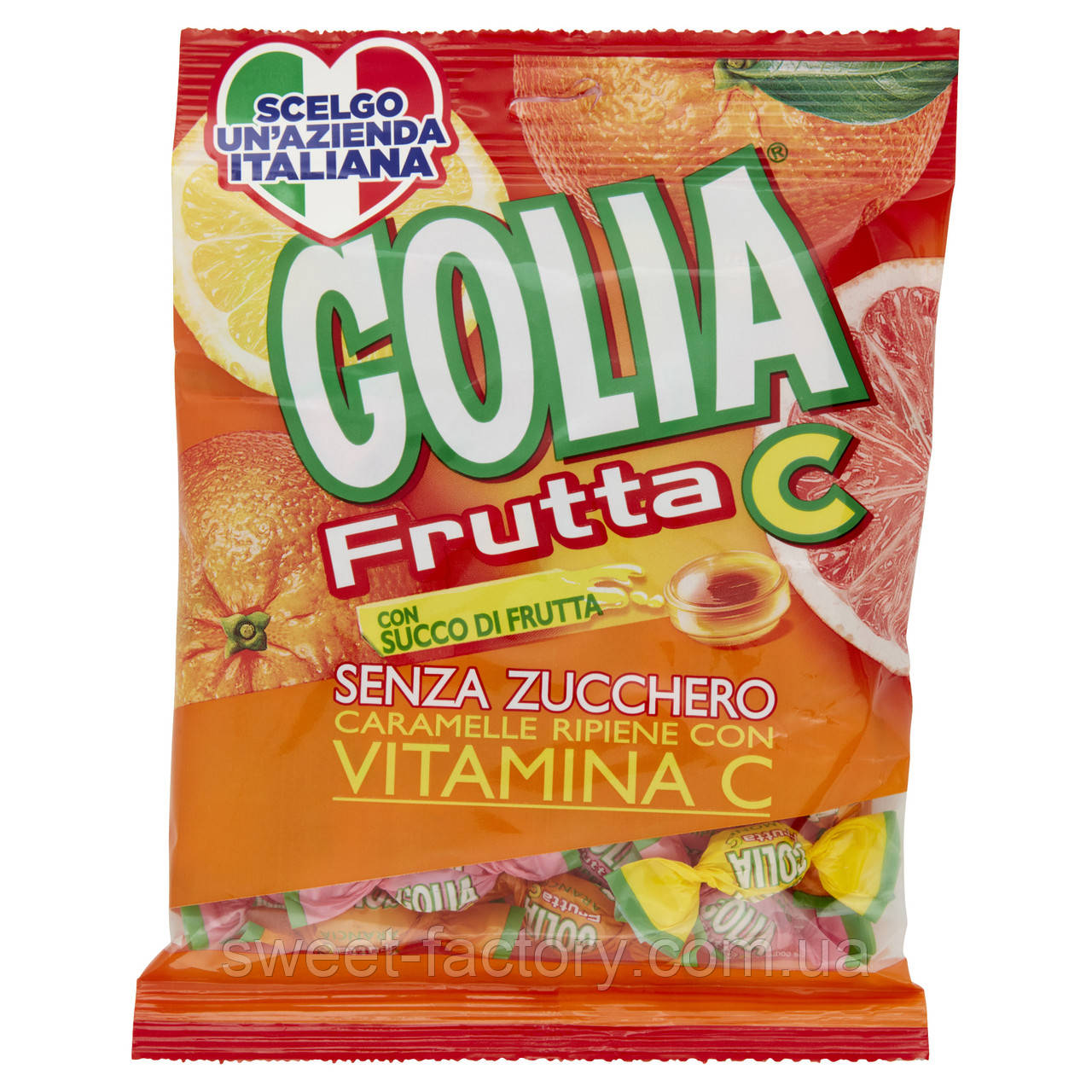 Льодяники Golia Frutta Senza Zucchero 90g