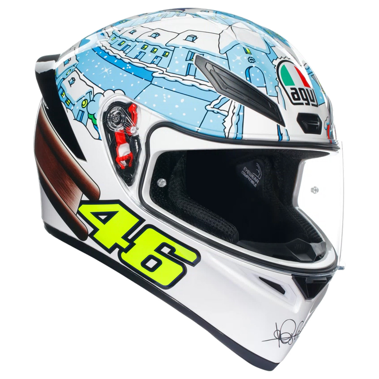 МОТОШОЛОМ ЗАКРИТИЙ AGV K1 S - ROSSI WINTER TEST 2017