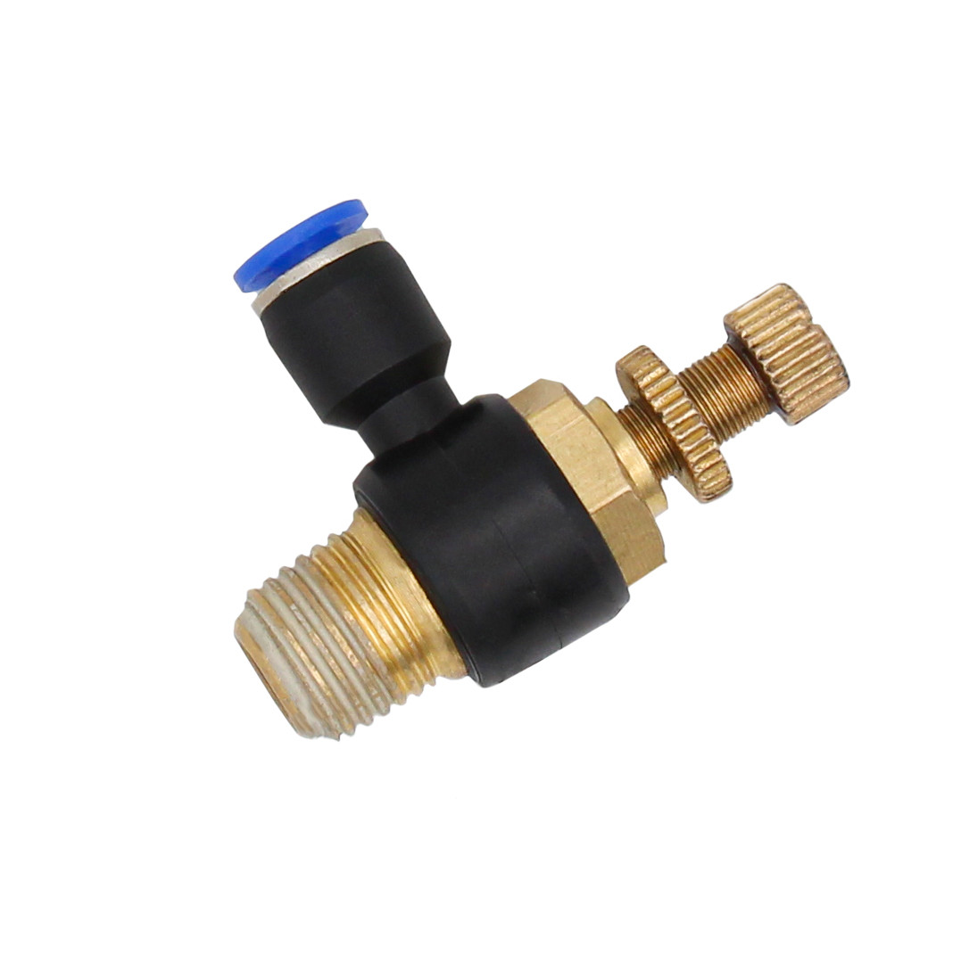 Дросель пневматичний цанговий SL8-02 (фітинг), для трубки 8 мм з різьбою 1/4"