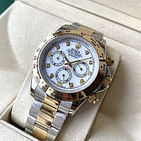 Наручные часы Rolex Cosmograph Daytona golden white AAA механические с автоподзаводом на стальном браслете