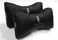 Подушка на подголовник в авто с логотипом Lincoln 1 шт