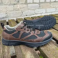 Тактические летние кроссовки Varyag коричневые на сетке