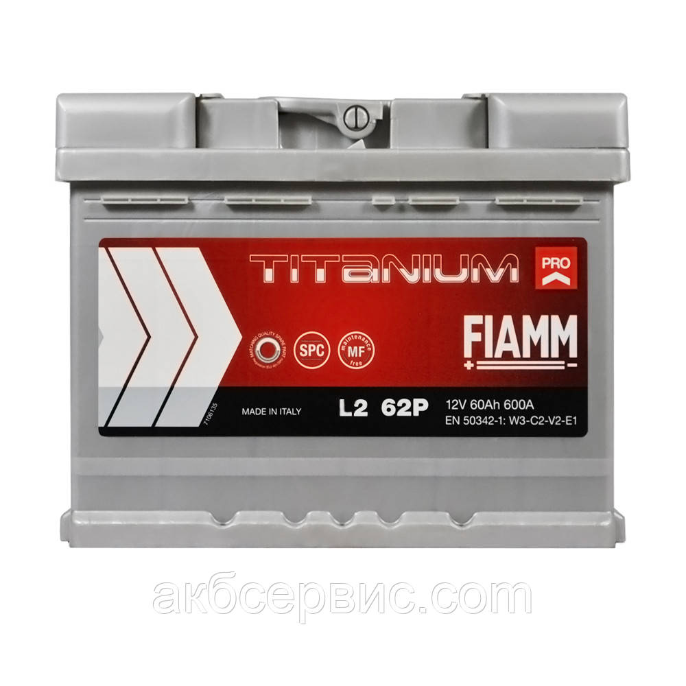 Акумулятор автомобільний FIAMM 6СТ-60 Азе Titanium Pro