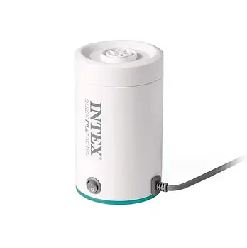 Електричний насос 400 л/хв для надування та здування надувних виробів Intex 66646 Білий