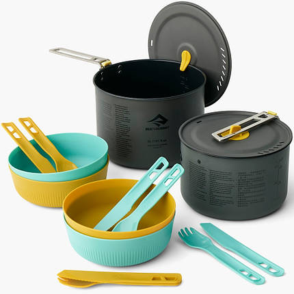 Набір туристичного посуду Sea To Summit Frontier UL One Pot Cook Set 4P (14 Piece), фото 1