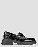 Лофери жіночі чорні натуральна шкіра лакована Україна Estilo — розмір 37 (23,5 см) (модель: