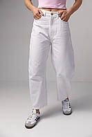 Женские джинсы-бананы wide-leg цвет белый размер 42 FL_001280