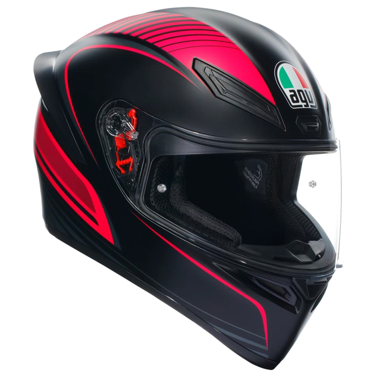 МОТОШОЛОМ ЗАКРИТИЙ AGV K1 S - WARMUP BLACK/PINK, фото 1