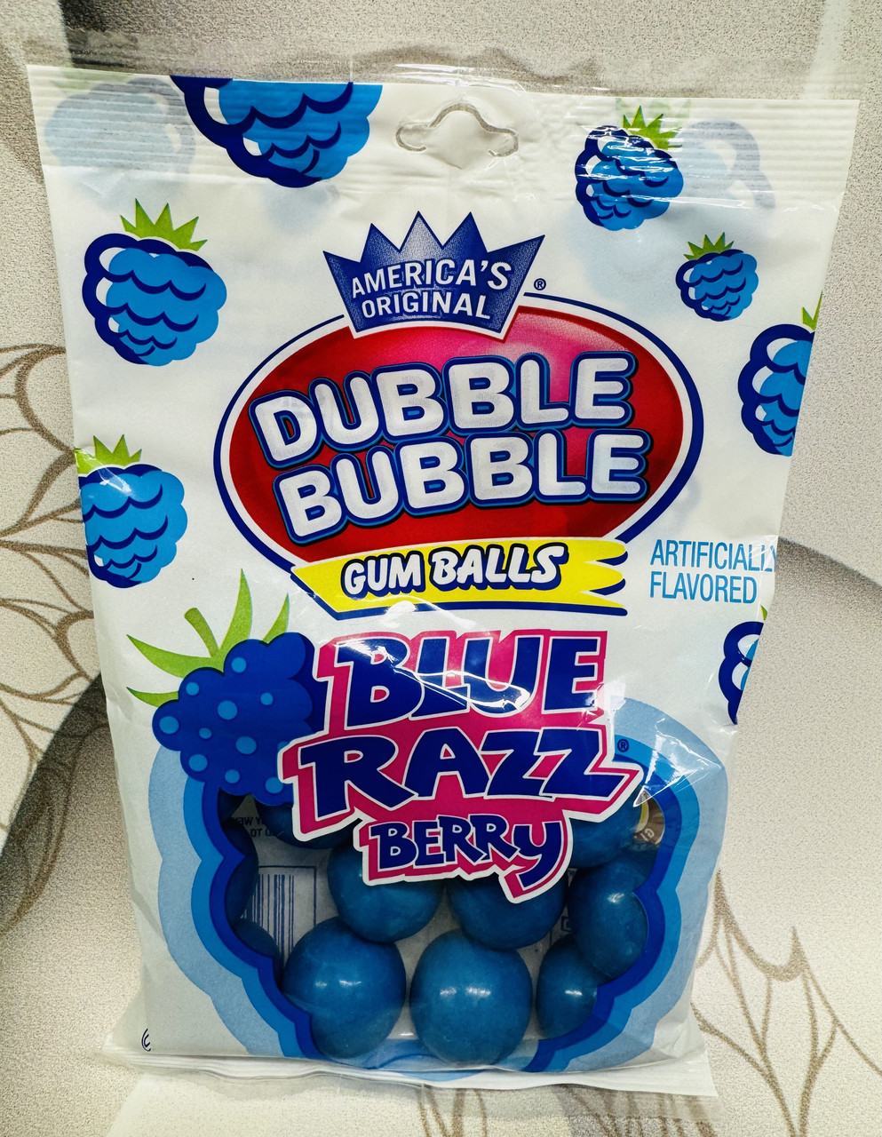 Жуйки великі бульки Dubble Bubble Блакитна малина