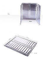 Захисний екран від бризок жиру для плити 84х32, 5см. Зашитна панель для сковороди. Захисна фольга від бризок, фото 7