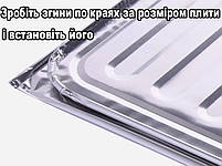 Захисний екран від бризок жиру для плити 84х32, 5см. Зашитна панель для сковороди. Захисна фольга від бризок, фото 8