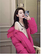 L xl Теплая Женская куртка Модная курточка зима осень весна розовая куртка