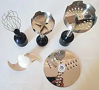 БЛЕНДЕР ПОГРАЖНИЙ 6В1 (КУХОННИЙ КОМБАЙН, ОВОНЕРЕЗКА, ЗМЕЛЬЧЧК) DOMOTEC MS-5107 800ВТ, фото 4