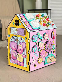 Бізібудинок з дерева 55х30х30 см Цукерочка 50х35х40 см
