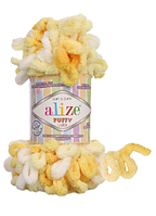 Нитки пряжа для в'язання велюрова плюшева петлями PUFFY COLOR Паффи Колор № 5921