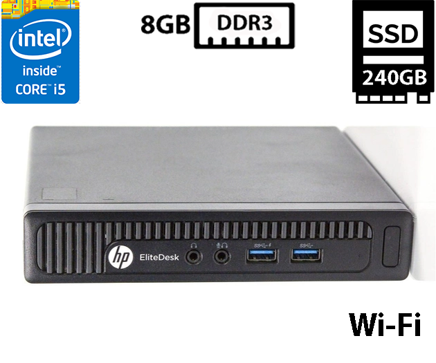 Комп'ютер HP EliteDesk 800 G1 DM/Core i5-4590T 2.00GHz/8GB DDR3/SSD 240GB/Intel HD Graphics 4600/ Wi-Fi Б/В