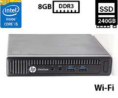 Комп'ютер HP EliteDesk 800 G1 DM/Intel Core i5-4590T 2.00GHz/8GB DDR3/SSD 240GB/Intel HD Graphics 4600/ Wi-Fi, DP, VGA, LAN