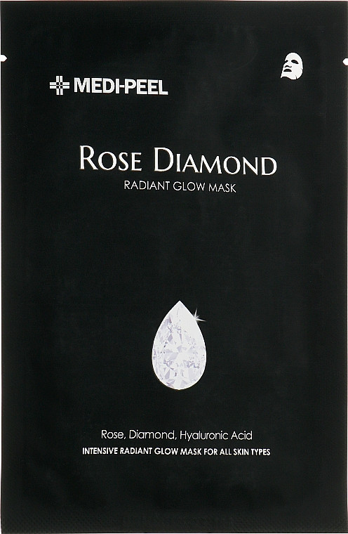 Тканинна маска з алмазною пудрою Medi-Peel Rose Diamond Radiant Glow Mask