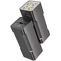 Зовнішній акумулятор Hoco Q15 Flashlight 10000mAh 22.5W Black power bank з ліхтариком