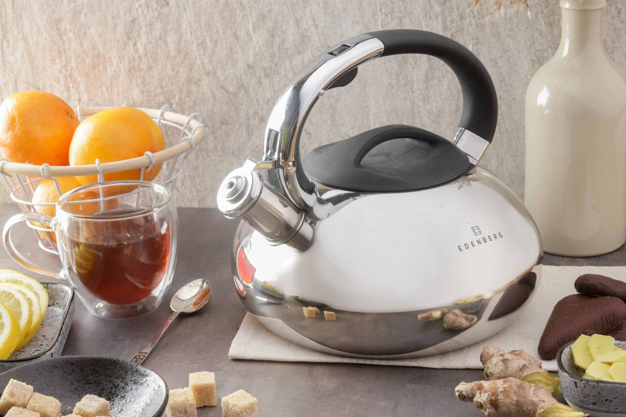 Чайник Edenberg з нержавіючої сталі зі свистком 3.0 л (EB-1323B), фото 1