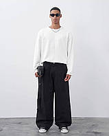 Мужские черные джинсы baggy широкие, новая трендовая модель