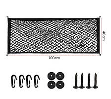 Сітка в багажник підлогова+кишеня 100х40 посилена (фіксація багажу, гачки) С 002 (100*40)