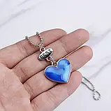 Потрійні кулони Best Friend Forever BFF для найкращих друзів подруг 3шт тройні підвіски із синім серцем місяцем зіркою, фото 4