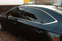 Повна окантовка вікон для Skoda Superb 2015-2024 рр. Omsa Line Нержавіюча сталь