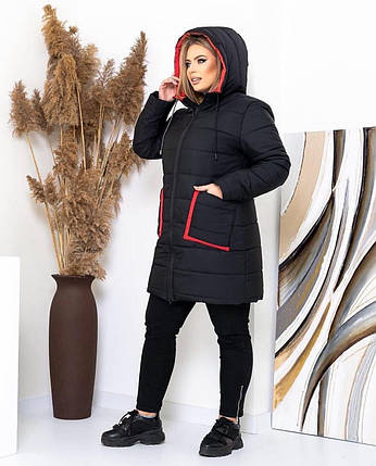 Шикарна жіноча куртка на синтепоні 150, тканина "Плащівка" 50, 54 розмір 50, фото 2